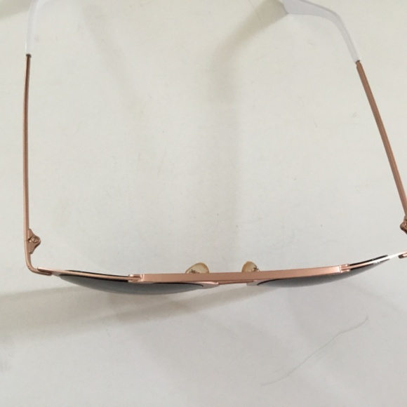 $149! AQS ALFIE Rose Gold & White Women's Aviator Sunglasses are New w/o Tags! - Picture 5 of 6